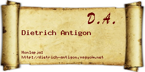 Dietrich Antigon névjegykártya